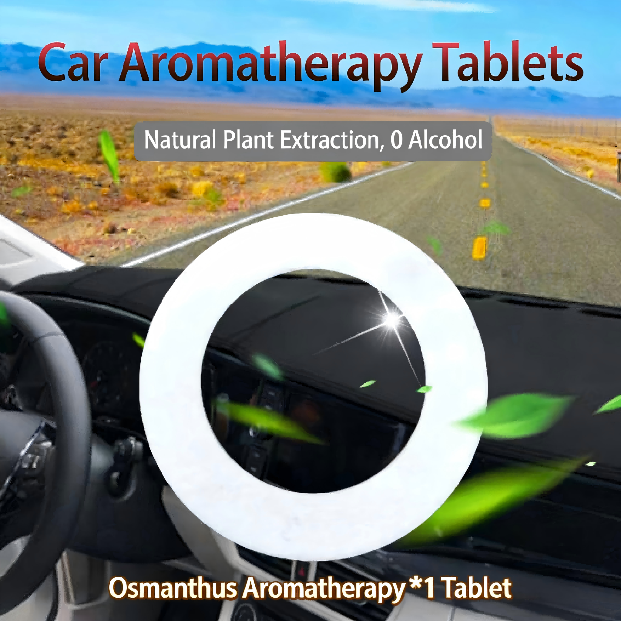 Star Planet Solar Car Air Freshener Aluminum Double Ring Floating Rotating Ornament