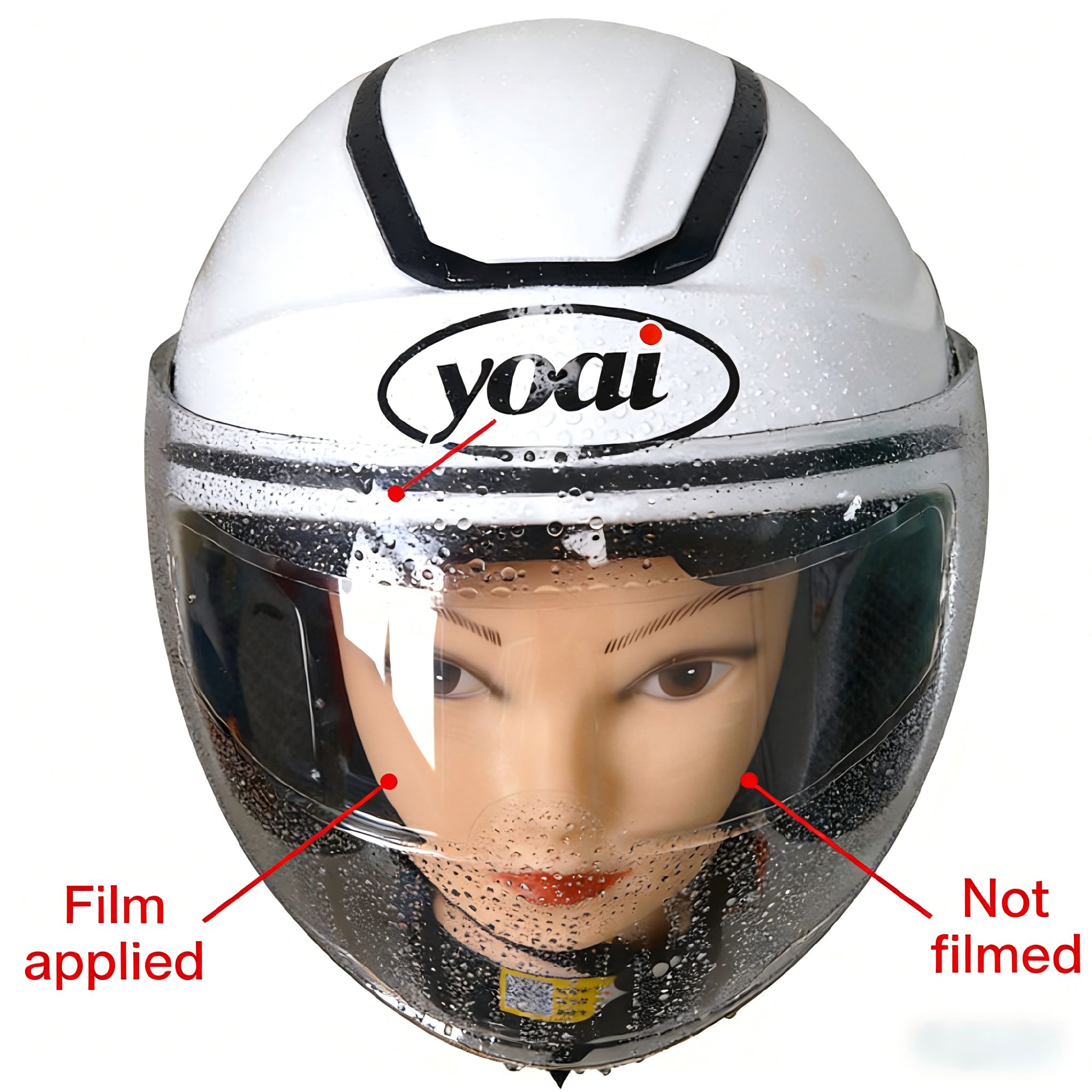 High-definition rainproof and anti-fog visor film for motorcycle and electric bike helmets, universal waterproof and anti-fog protective film for riding safety helmets