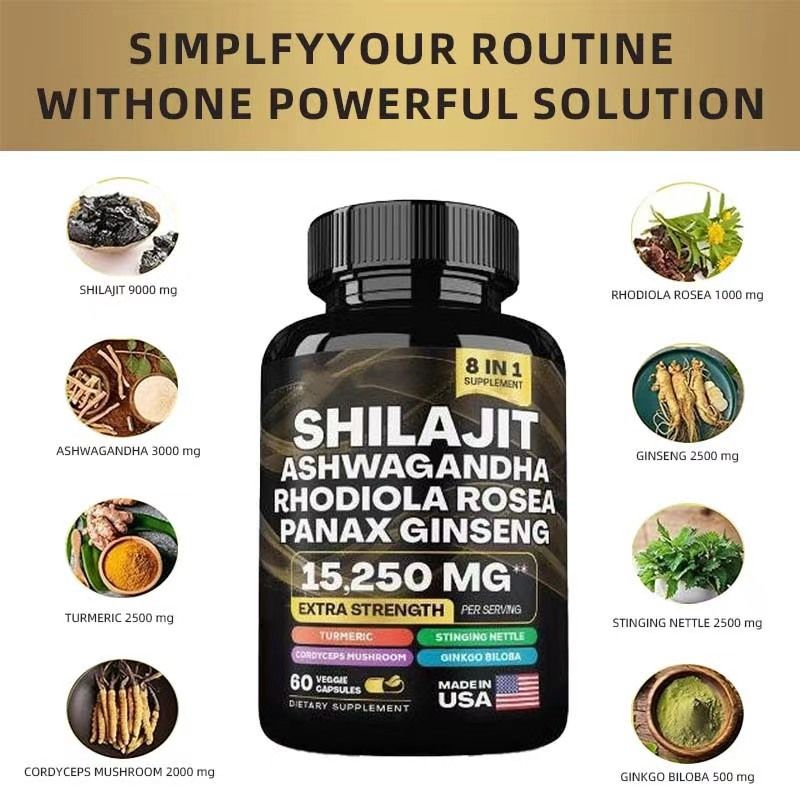 Shilajit Resin Capsules 120 Count – Pure Fulvic Acid & Humic Mineral Complex | Energy, Stamina & Vitality | Anti-Fatigue, Testosterone Support & Cell Energy | Premium Ayurvedic Supplement