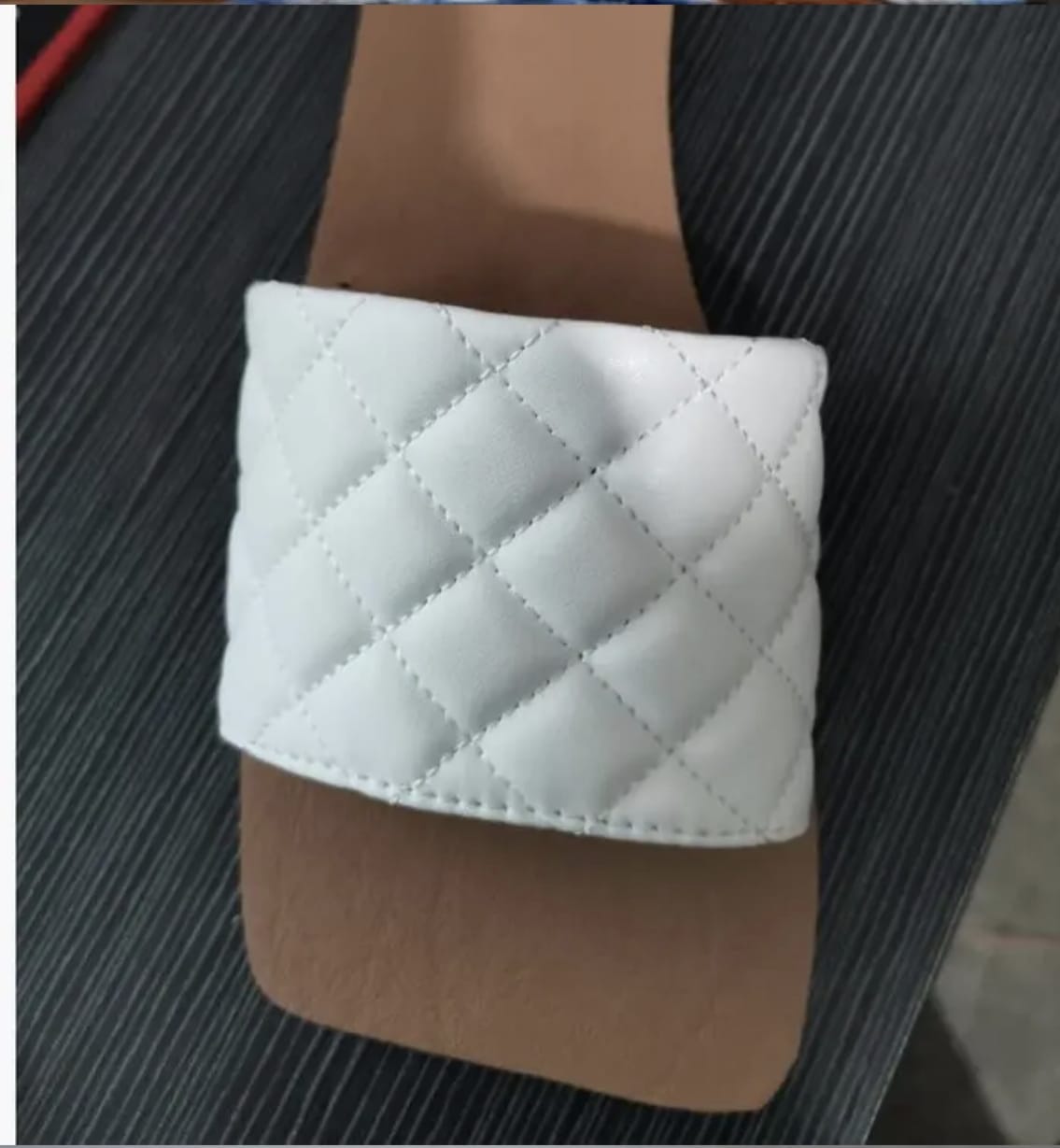 Women’s White Sandal – Casual Open Toe Slip-On Comfort Flat