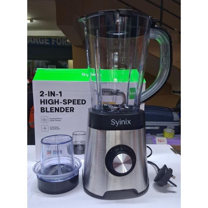 🔥 Syinix 2-in-1 High-Speed Blender with Grinder – 1.5L Durable Jar, Sharp Stainless Steel Blades, Multi-Speed Settings | Perfect for Smoothies, Spices, Juices & More | Powerful & Reliable