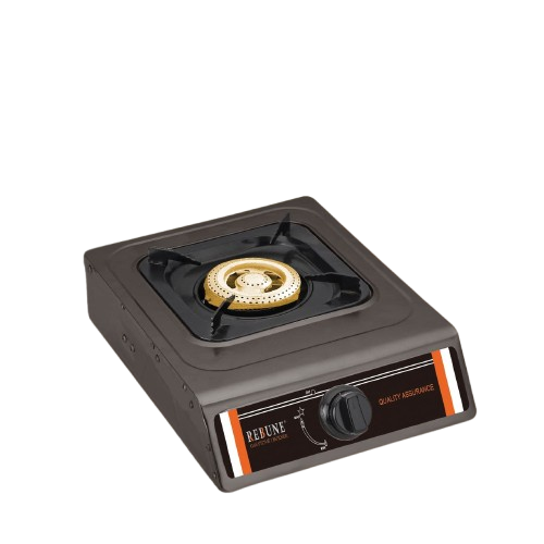 🔥 Rebune Tabletop Single Burner Gas Cooker – Auto Ignition, Portable Design, High Heat Efficiency, Easy to Clean, Ideal for Home, Outdoor & Backup Cooking | Compact & Durable 🔥
