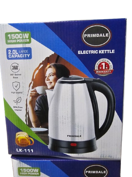 ⚡ Primdale Electric Kettle – 2.0L Capacity, 1500W High Power, BPA-Free – Model LK-111 ☕🔌