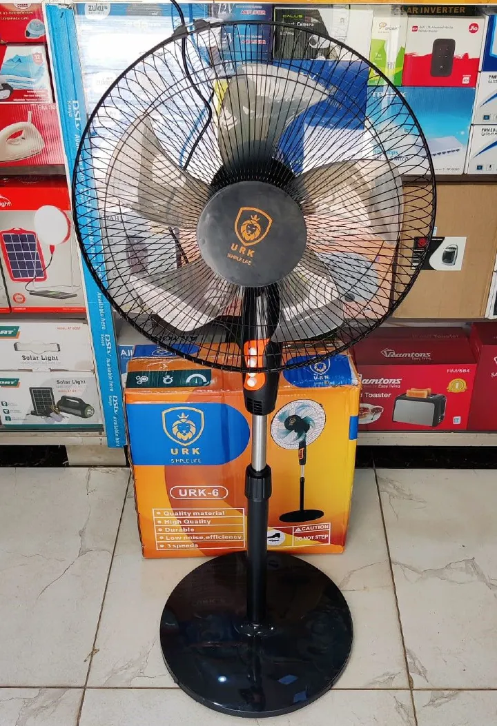 URK 16” Standing Fan – 3 Speeds, Silent Operation, Durable Build – Model URK-6
