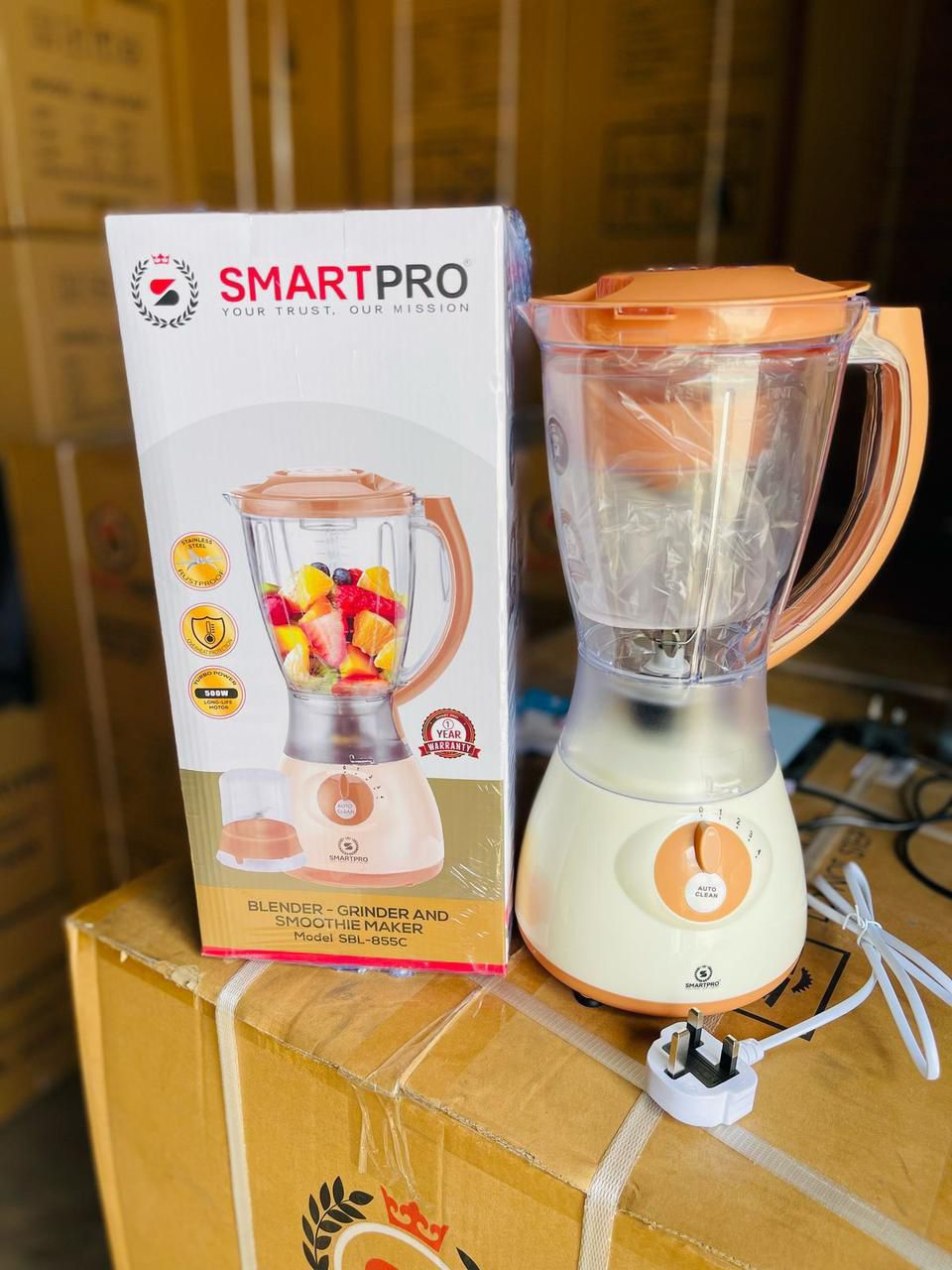 🥤 Smart Pro 2-in-1 Blender – Powerful Motor, Grinder Attachment, Durable Blades – Perfect for Smoothies, Spices & More!