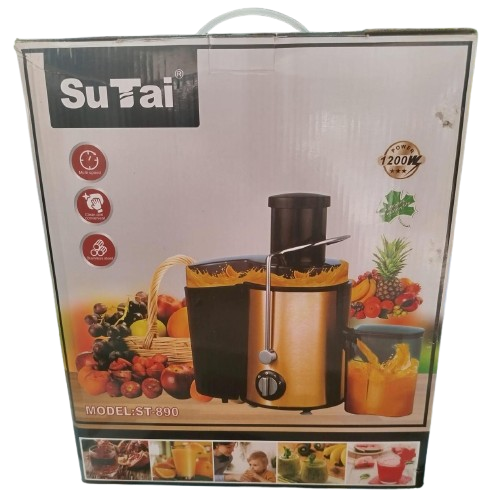 🍊 Sutai ST-890 Electric Juicer – Multi-Speed Stainless Steel Fruit & Vegetable Juice Extractor with Large Feed Chute – Easy Clean & High Juice Yield