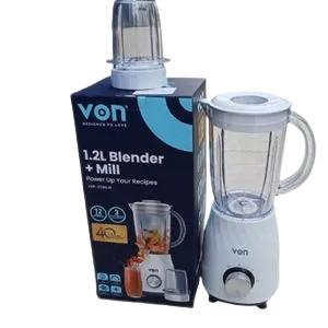 ⚡ Von 1.2L Blender + Mill – 2-in-1 Kitchen Appliance | Powerful Motor, Durable Design, 12 Months Motor Warranty