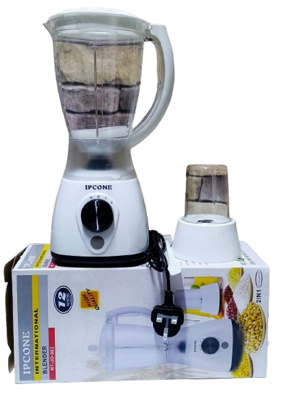 🥤 Ipcone 2-in-1 Blender – 1.5L Jar & Grinder Attachment – Durable Motor, High Quality, 12-Month Warranty