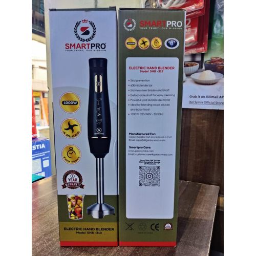 🔌 SmartPro Electric Hand Blender –  Powerful Motor, Stainless Steel Blades, 2-Year Warranty, Multi-Purpose for Juices, Smoothies, Soups & More