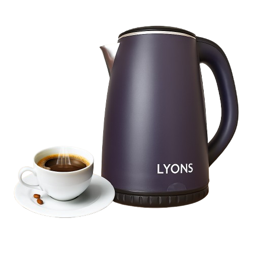LYONS FK-0308 Electric Kettle – 1.8 Liters, Fast Boiling, Auto Shut-Off, Energy Efficient, Durable Stainless Steel Interior – Perfect for Home & Office Use