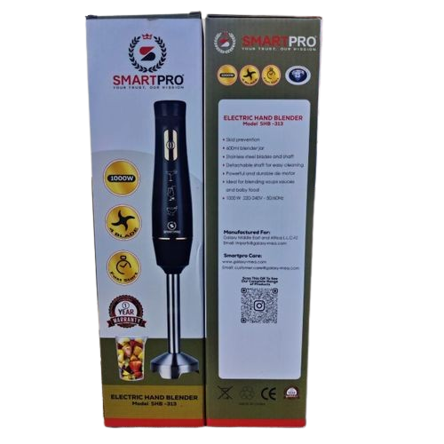 ⚡ SmartPro Electric Hand Blender – 1000W | 2-Speed Stick Blender with Stainless Steel Shaft