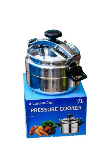 High-Quality  Aluminum Pressure Cooker, 5L,7L,9L – Fast Cooking Pot, Durable Design, Safe Lock System, Energy-Saving, Ideal for Beans, Githeri, Stews & Vegetables