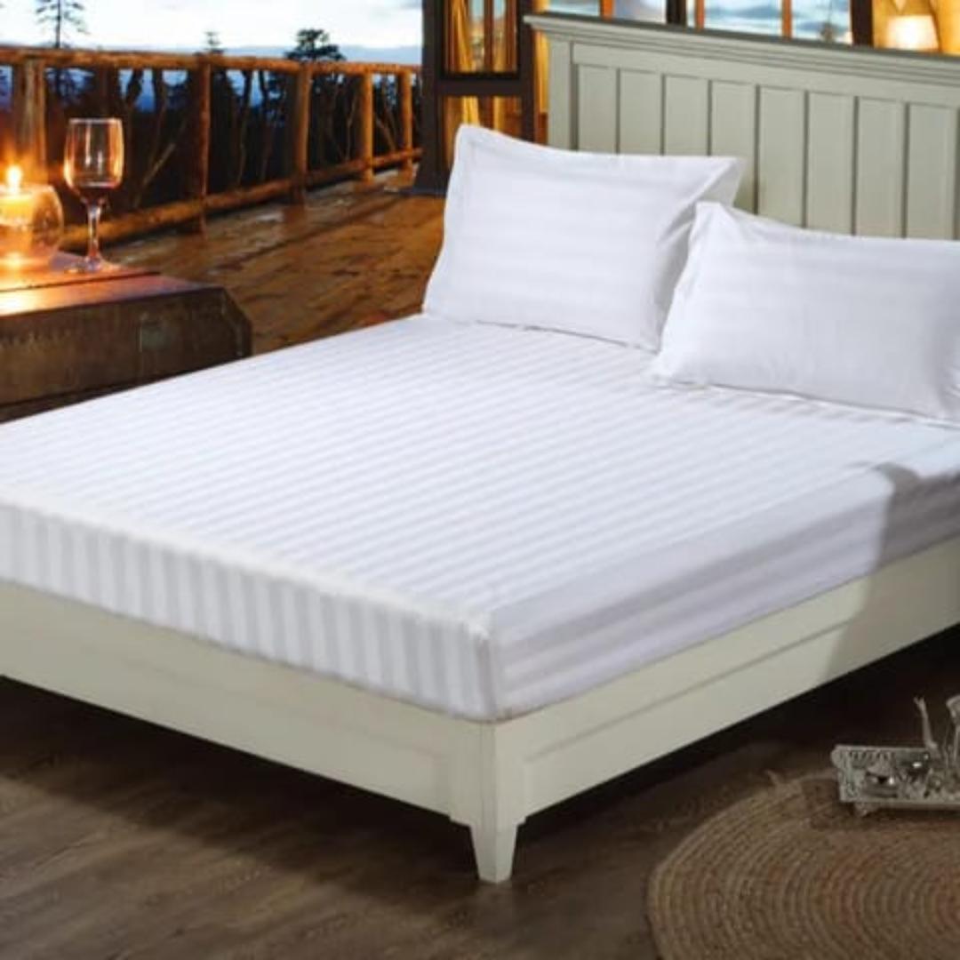 6*6 STRIPPED COTTON BED SHEET