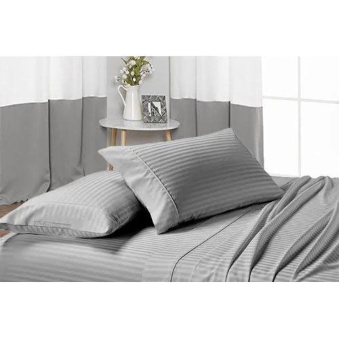 6*6 STRIPPED COTTON BED SHEET