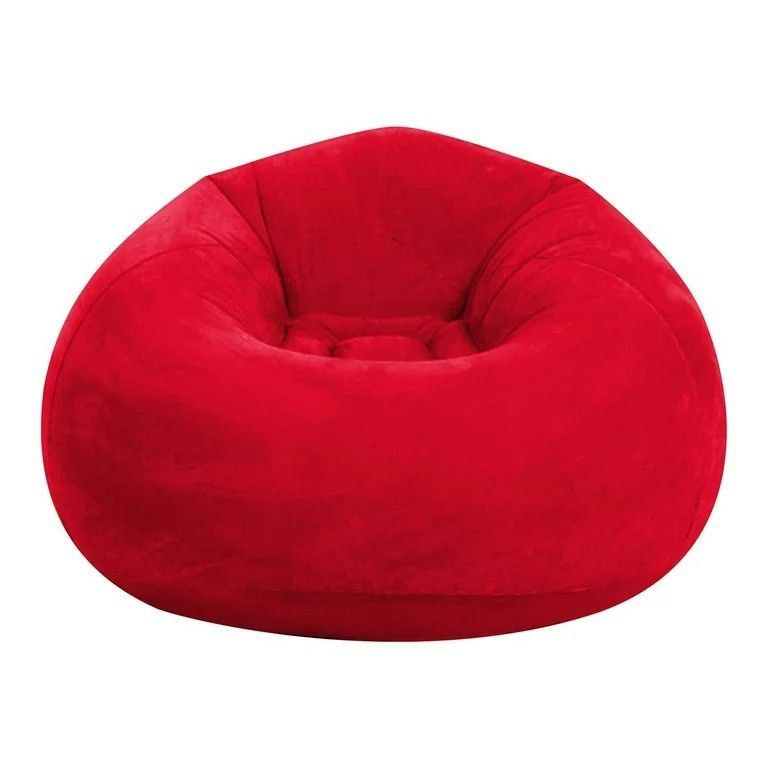 Inflatable Bean Bag Lounger Chair with Flocking PVC | Portable Garden & Indoor Sofa Seat