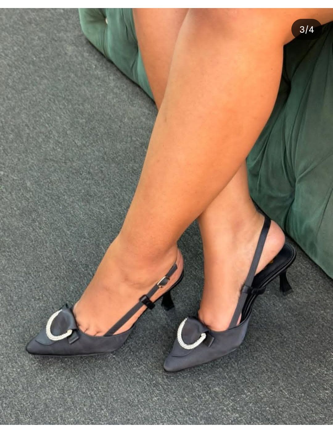 SLING BACK MULE HEELS