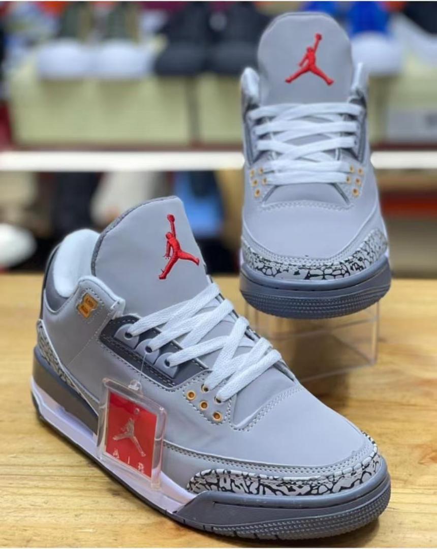Authentic Air Jordan 3 Retro ''Cool Grey'' Sneakers; Best Quality Original Unisex Breathable Shoes J3 Sneakers