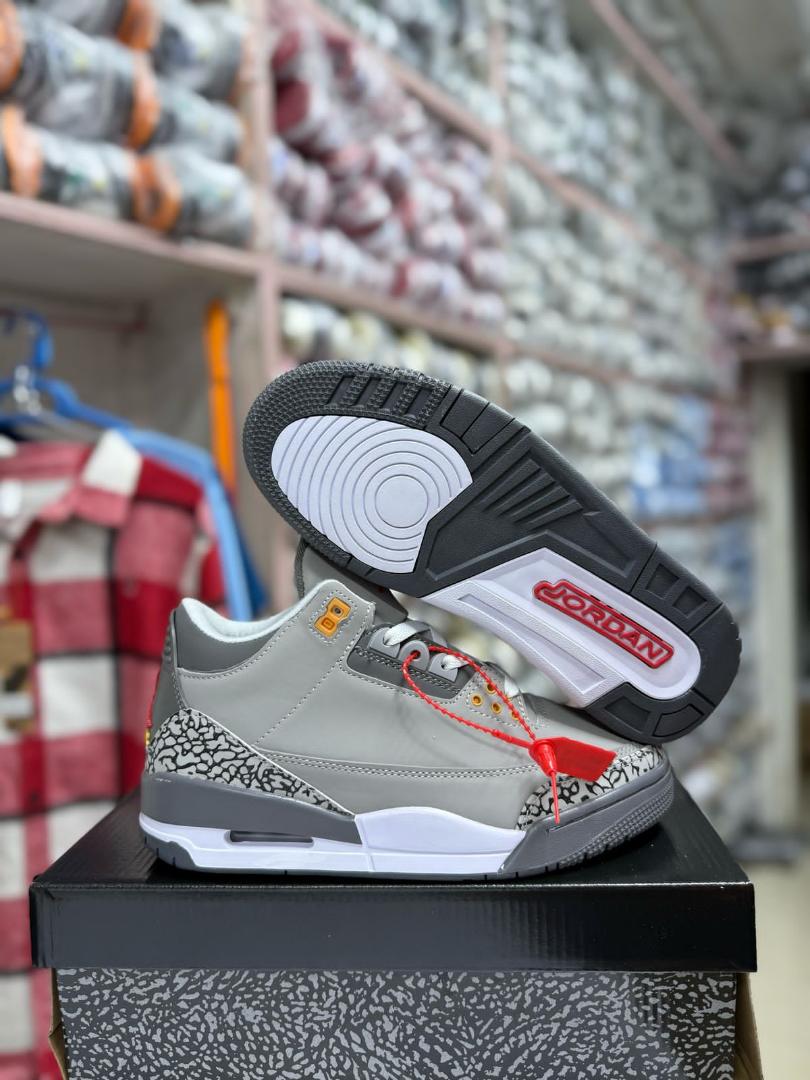 Authentic Air Jordan 3 Retro ''Cool Grey'' Sneakers; Best Quality Original Unisex Breathable Shoes J3 Sneakers