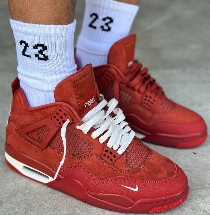 HIGH QUALITY JORDAN 4 high quality j4 thunder red sneakers original fashion leather men shoes  brick by brick