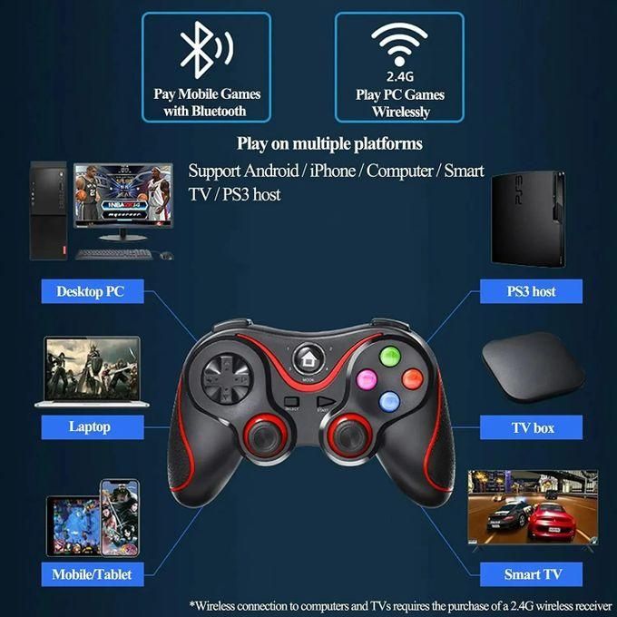 V8 Wireless Gaming Pad Controller Bluetooth Gaming Pad for Tv ,laptop mobile with bluetooth connectivity