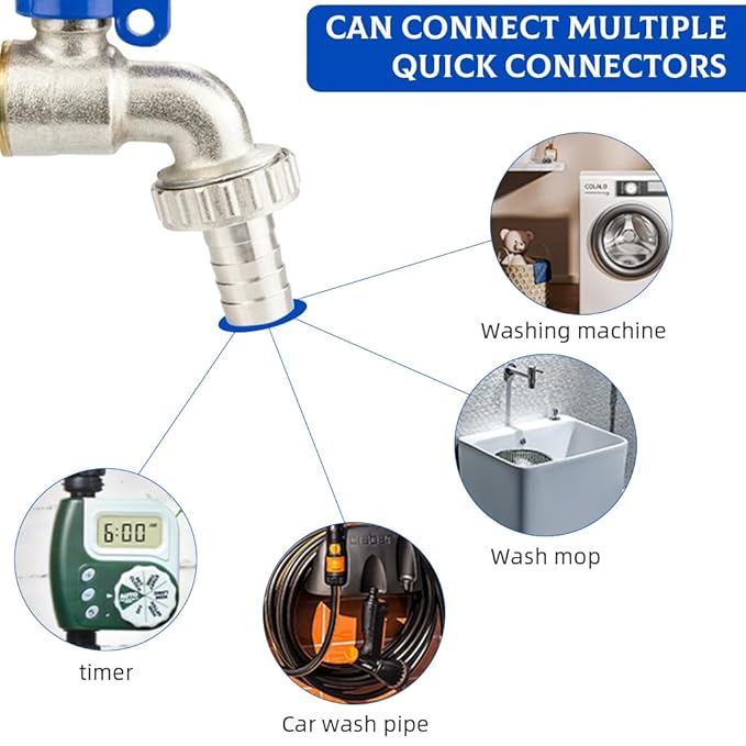 High Quality WaterTap with Lock, Garden Tap Lock,1/2" Thread Water Lockable Faucet for Washing Machine Outdoor Spigots Faucet Locks Outdoor Garden Home Garden