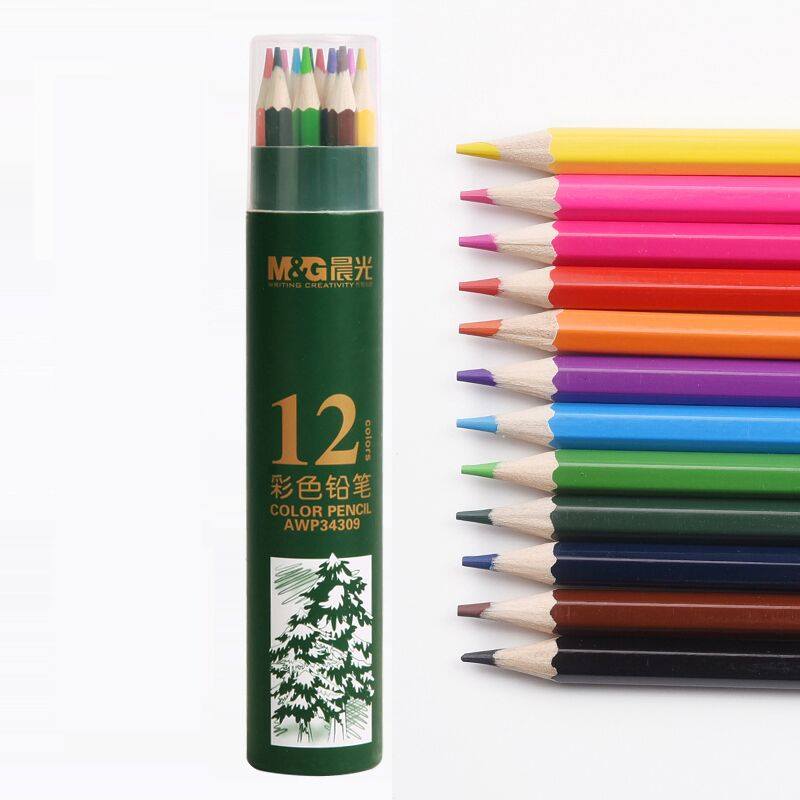 CBC 12 Pcs Colored Pencils Set M&G  – Vibrant, Smooth & Durable for School Children, Drawing, Sketching & School Projects