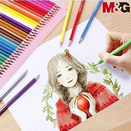 CBC 12 Pcs Colored Pencils Set M&G  – Vibrant, Smooth & Durable for School Children, Drawing, Sketching & School Projects
