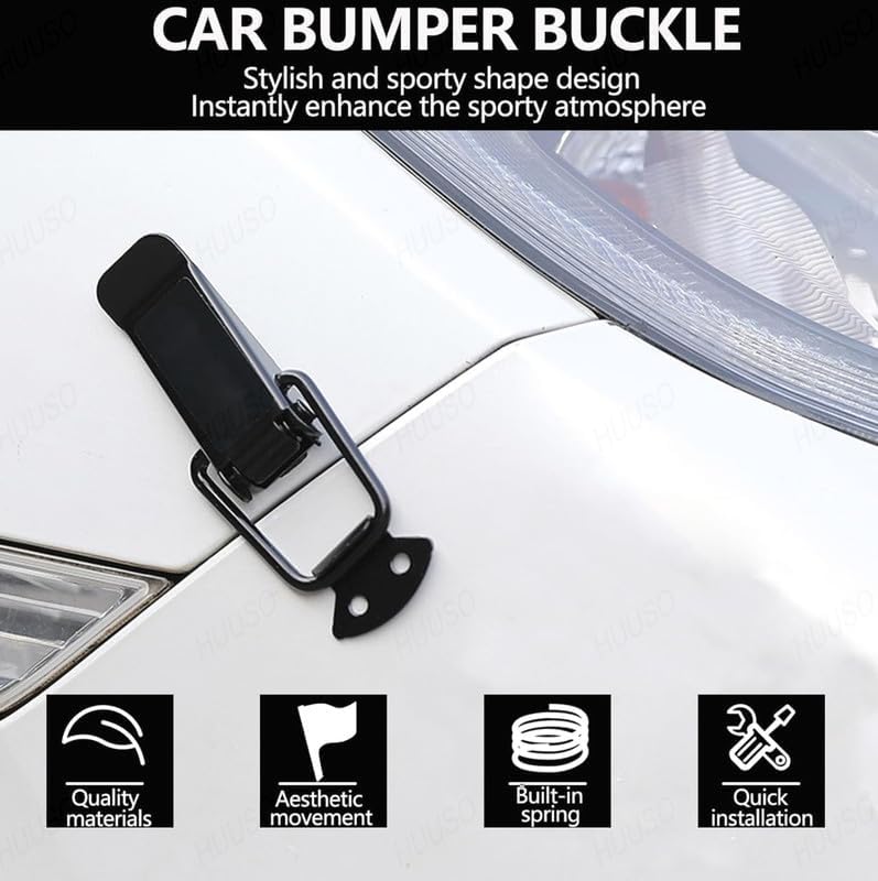 TRD Universal Bumper Clip Security Hook Lock Universal Quick Release Fasteners & Toggle Catch Clips