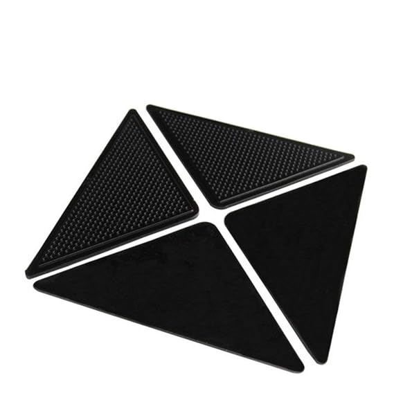 Reusable Rug Grippers RUGGIES Carpet Mat Non Slip Grip Corners Magic Pad Anti Skid for Rug Washable Silicone Grip Mat, Rug Carpet Stopper