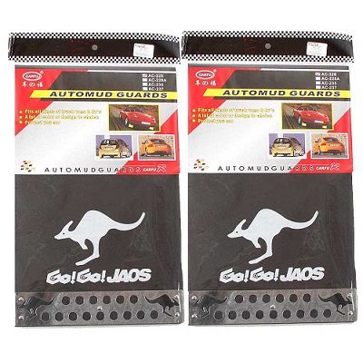 Universal Premium JAOS-Style Mud Flaps Splash Guards Mudguard - Tough, Sleek, Universal Fit Wear Resistant Mudflap (Black)