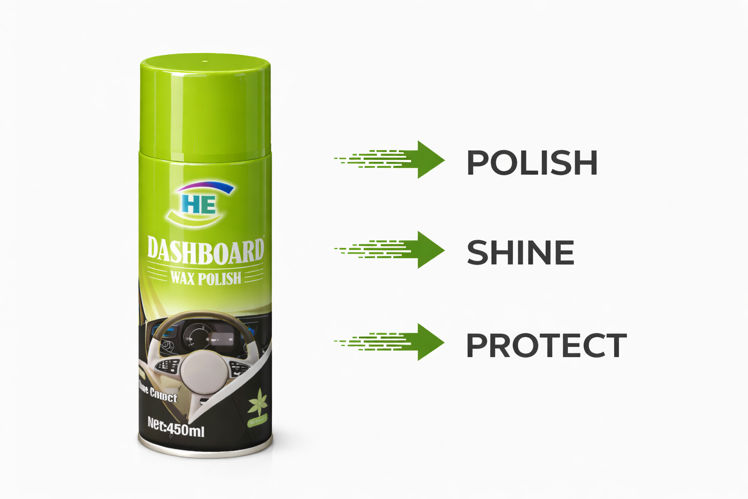 Car Dashboard Wax Polish Spray 450ml Dashboard Polish & Shiner Leather & Vinyl Cleaner Shine, Protect & Restore Car Interior Interior Detailer Spray