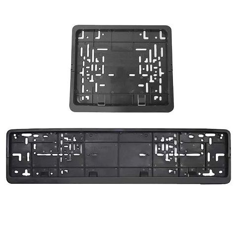 New Generation Car Number Plate Holder Frame Set Square & Rectangular License Plate Mount Bracket Durable Heavy-Duty Plastic Anti-Rust Plate Holder for Cars, Vans, SUVs, Trucks & Lorries.