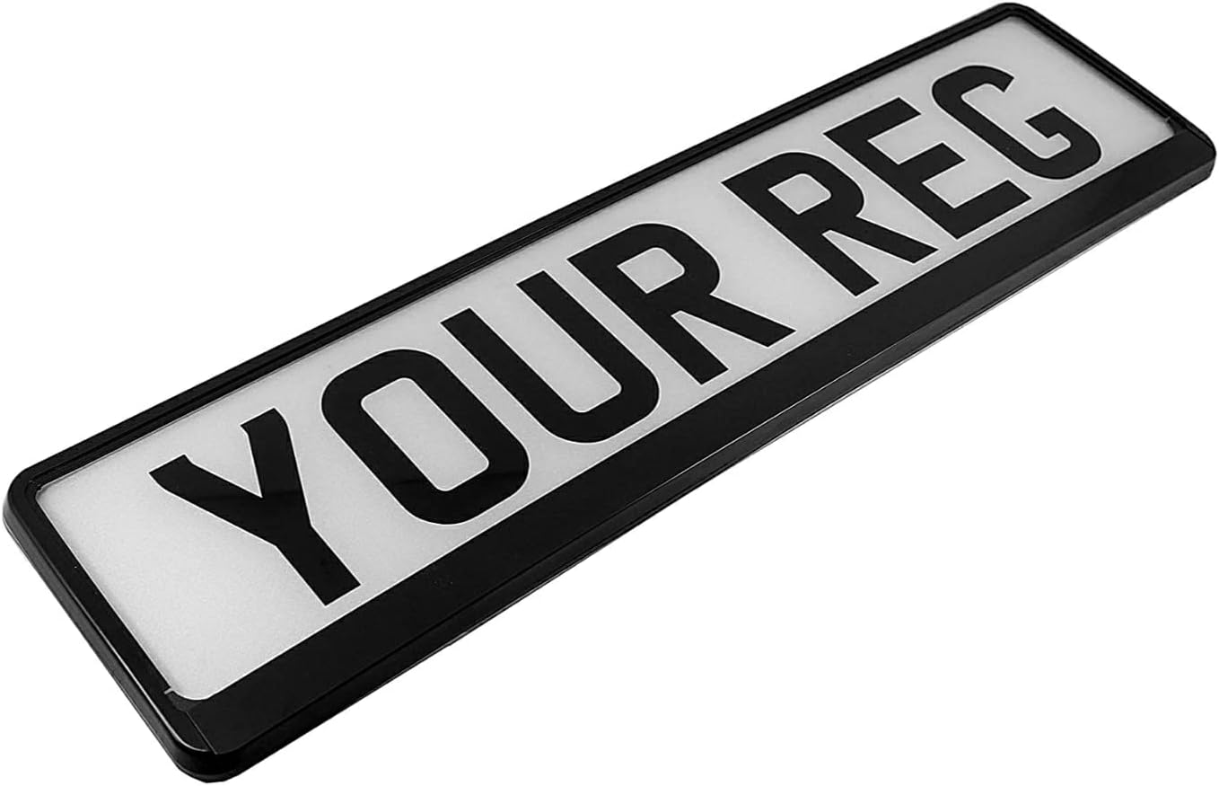 New Generation Car Number Plate Holder Frame Set Square & Rectangular License Plate Mount Bracket Durable Heavy-Duty Plastic Anti-Rust Plate Holder for Cars, Vans, SUVs, Trucks & Lorries.