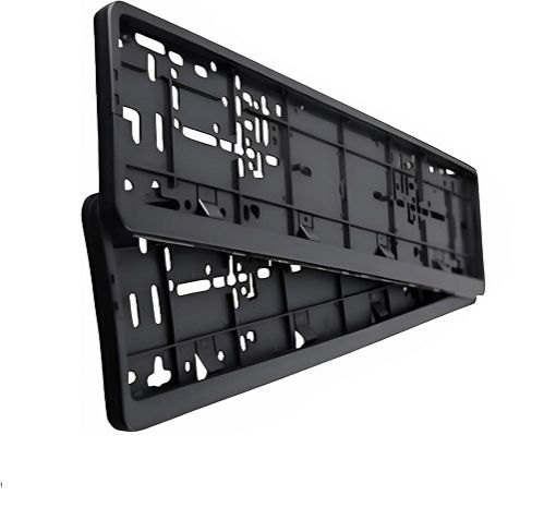 New Generation Car Number Plate Holder Frame Set Square & Rectangular License Plate Mount Bracket Durable Heavy-Duty Plastic Anti-Rust Plate Holder for Cars, Vans, SUVs, Trucks & Lorries.