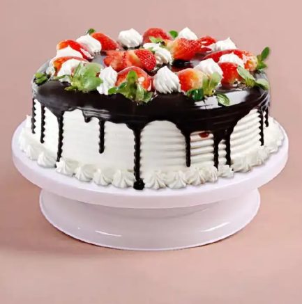 CAKE TURN TABLE .360°Rotating Cake Decoration Turntable CAKE TURN TABLE. Baking Tool Turn Table, Non-slip surface on top of the platform to keep cake in place w