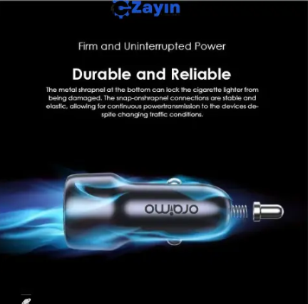 Oraimo 48W Dual Port Car Charger Oraimo Bullet 48 PD QC Fast Car Charger Oraimo Metal Body Car Charger Oraimo Car Adapter with Smart Charging Oraimo 48W Super Fast Charger for Cars
