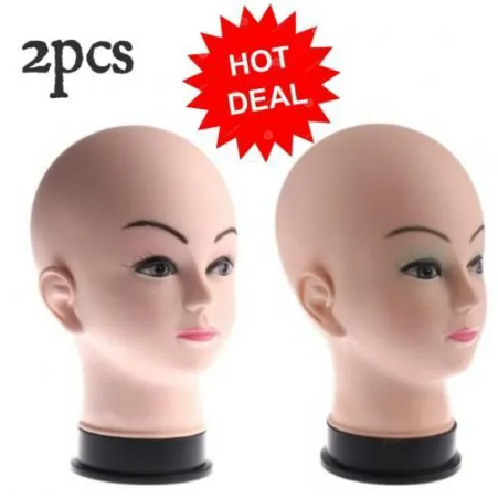 Dummy Mannequin Head Wig,hats,glasses Display Doll-2pcs