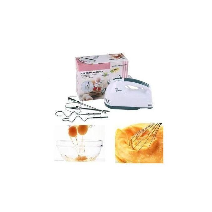 Hand Mixer Whisk Egg Beater Food Stirrer Grinder Blender Kitchenware Kitchen Tools Utensils Cooking Machine Cookware White ElectroMate