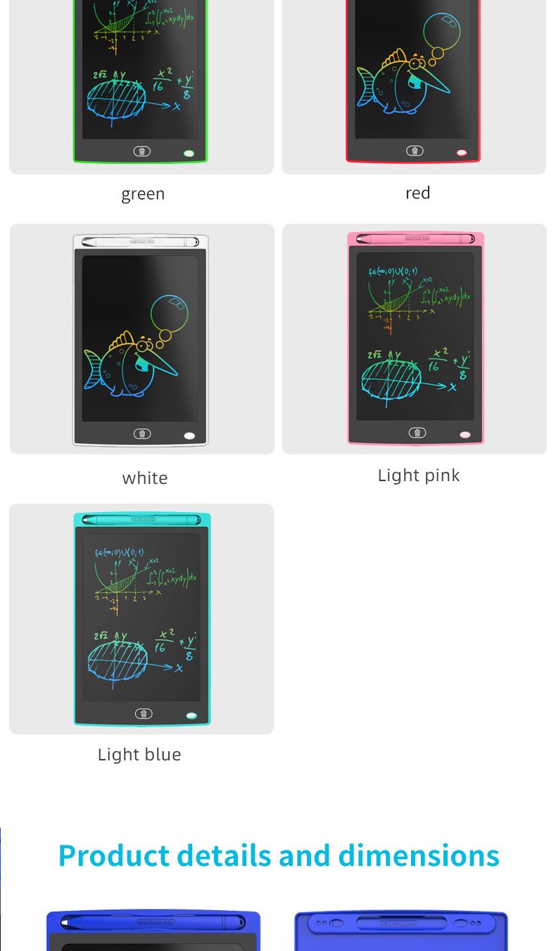8.5-inch LCD writing tablet for children, painting and drawing board, electronic drawing board, writing board, LCD drawing board