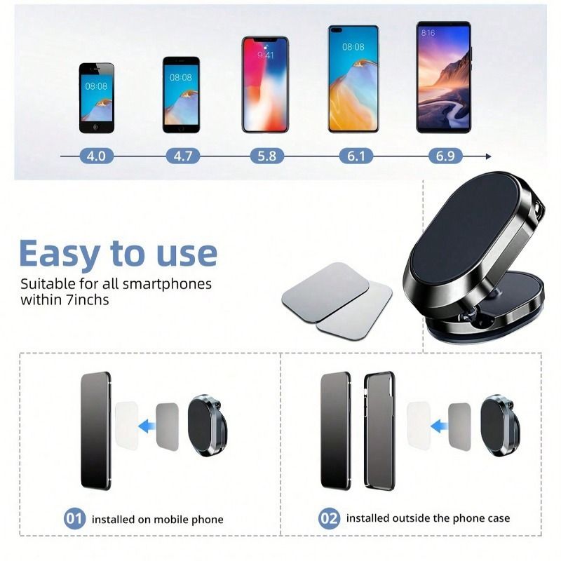 Ultra-Strong Magnetic Phone Holder – Hands-Free Car Mount,