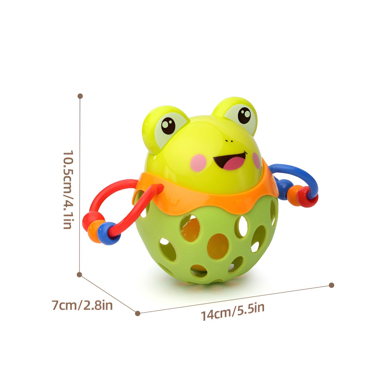 Teether Molar Toy (Boilable), Hand-Shaking Educational Toy, Manhattan Grasping Ball