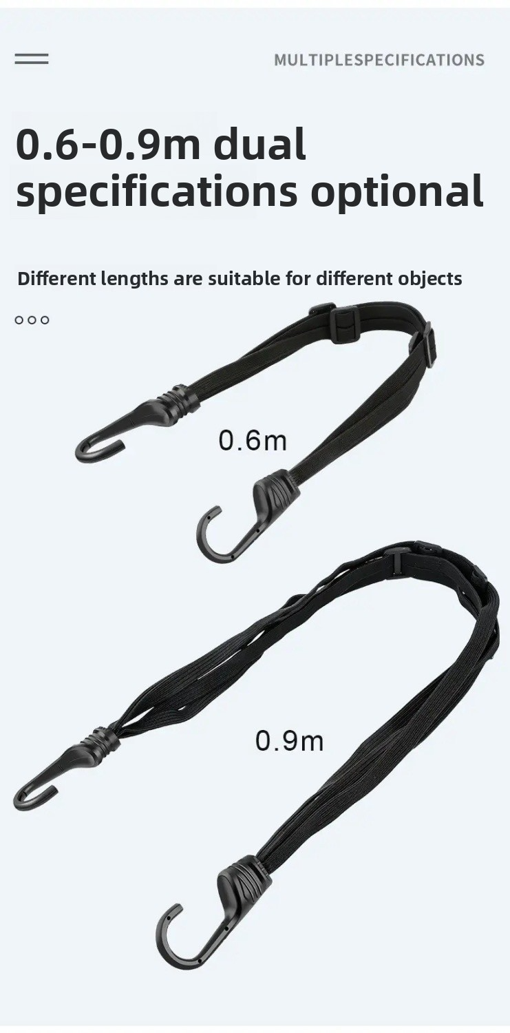 Elastic Tie Down Straps for Motorcycles/Electric Bikes/Scooters - Multi - Use Luggage & Helmet Binding Bands, Heavy Duty Pet Supplies Compatible