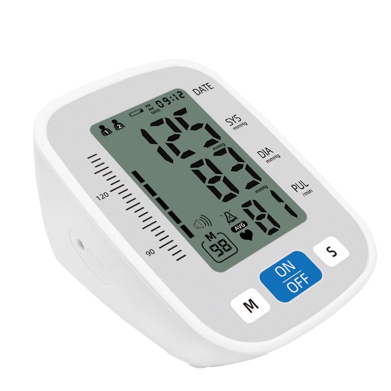 Portable Voice Blood Pressure Monitor LCD Digital Upper Arm Measurement Tool Medical Grade Accurate Measurement Home Fully Automatic Medical Equipment Heart Rate Pulse Monitor Sphygmomanometer