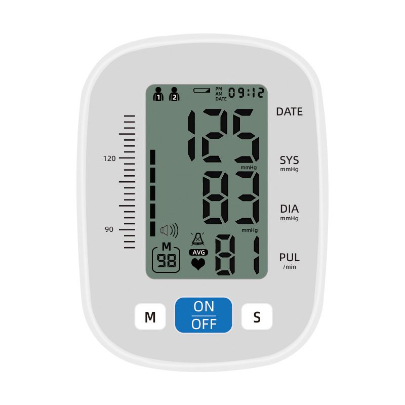 Portable Voice Blood Pressure Monitor LCD Digital Upper Arm Measurement Tool Medical Grade Accurate Measurement Home Fully Automatic Medical Equipment Heart Rate Pulse Monitor Sphygmomanometer