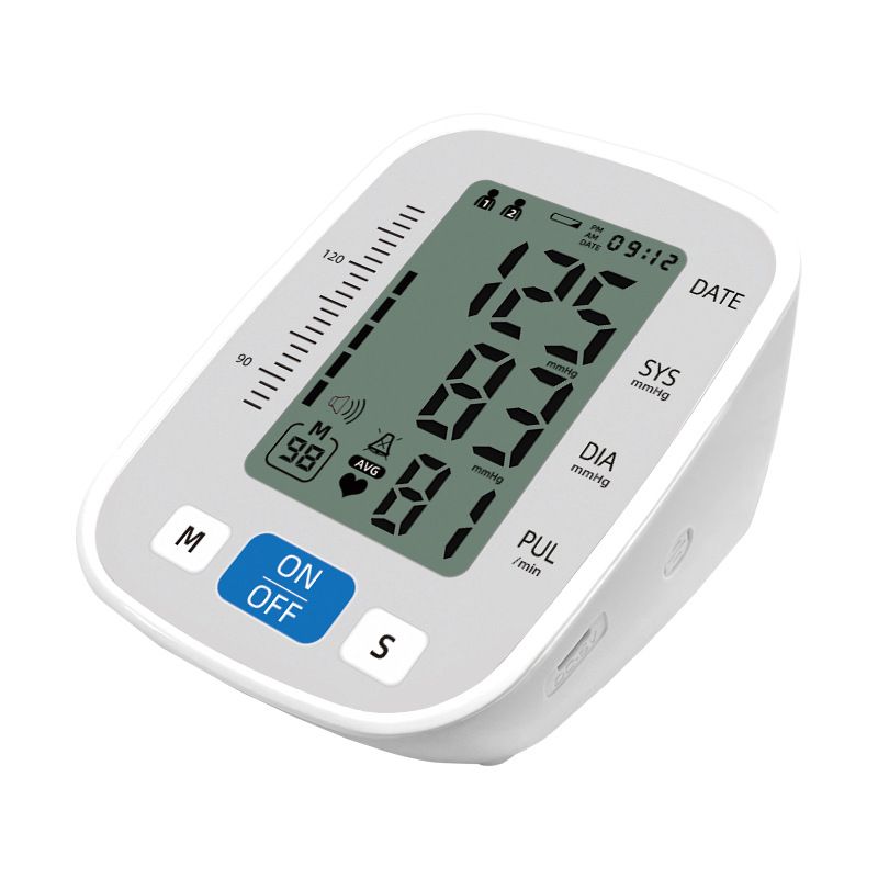 Portable Voice Blood Pressure Monitor LCD Digital Upper Arm Measurement Tool Medical Grade Accurate Measurement Home Fully Automatic Medical Equipment Heart Rate Pulse Monitor Sphygmomanometer