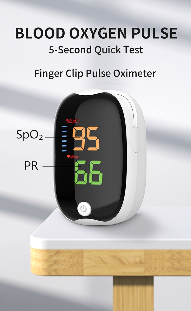 Finger Clip Oximeter Medical Grade Automatic Blood Oxygen Saturation Monitor for Heart Rate and Pulse Monitor LED LCD Display Fingertip Pulse Oximeter Medical Equipment