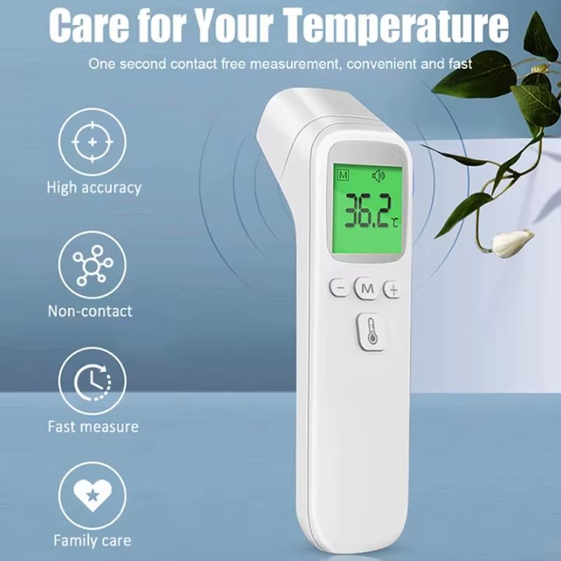 Non-Contact Thermometer Frontal Temperature Gun Infrared Digital Handheld Home Temperature Gun Medical Precision Electronic Forehead Thermometer for Infants Adults Medical Equipment Baby Personal Care