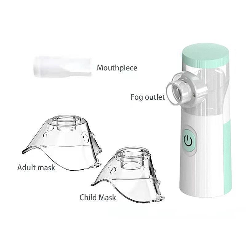Medical Mesh Nebulizer Portable Handheld Ultrasonic Silent Automatic Nebulizer Silent Steam Nasal Humidifier Inhaler Tool For Baby Child Adult Children Cold Cough Asthma Medical Equipment