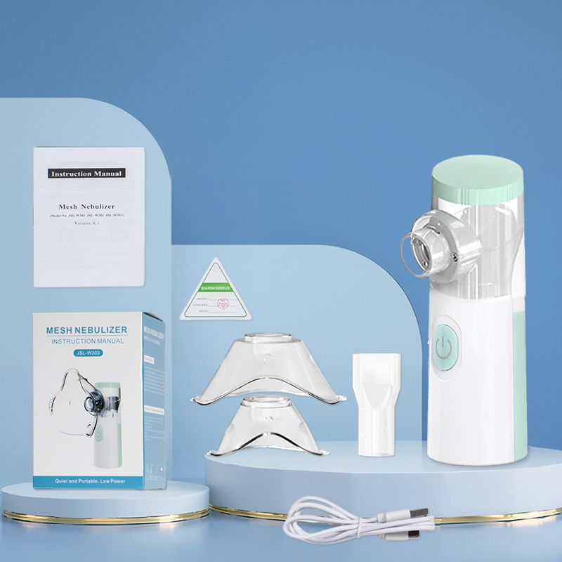 Medical Mesh Nebulizer Portable Handheld Ultrasonic Silent Automatic Nebulizer Silent Steam Nasal Humidifier Inhaler Tool For Baby Child Adult Children Cold Cough Asthma Medical Equipment