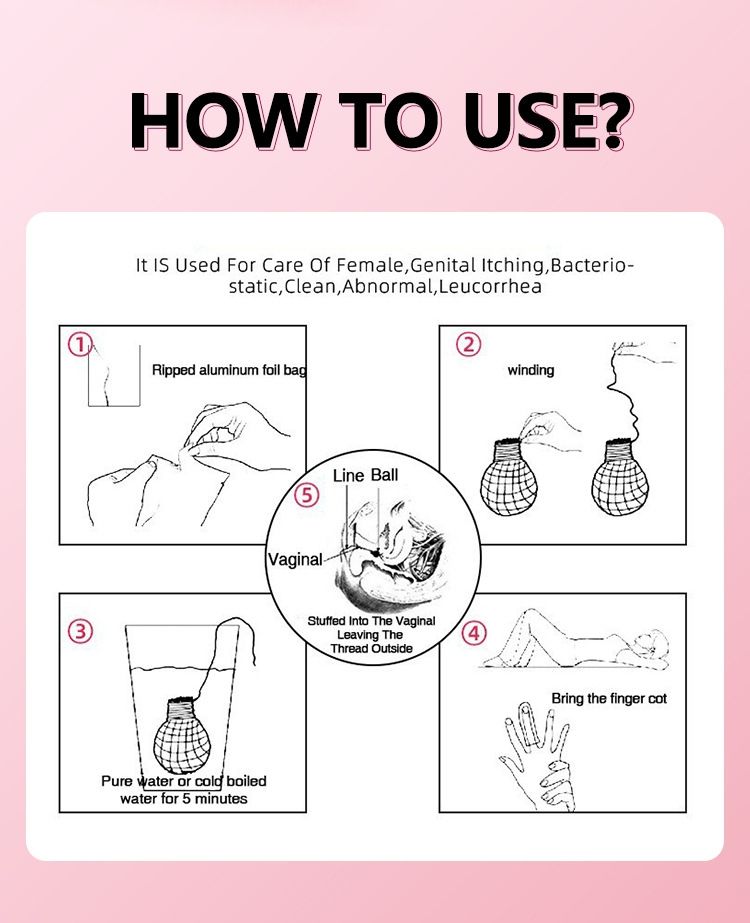 5Pcs Chinese Herbal Tampons For Female Vaginal Detoxification Detox Pearls Gynecological Palace Cleansing Pills  Female Private Care Private Threading Pills Toxins Gynaecology Swab Tampons Discharge